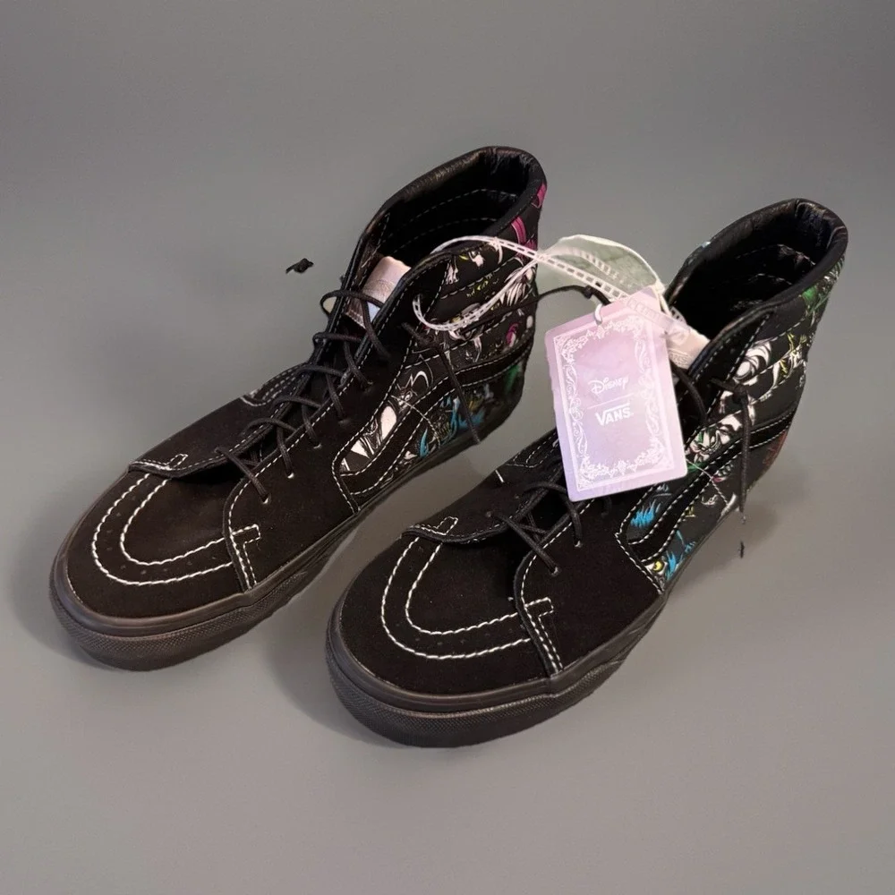 Vans X Disney 100 Villains Sk8 Hi Shoes Men's Size‎ 5 Womens 6.5 Black Sneakers